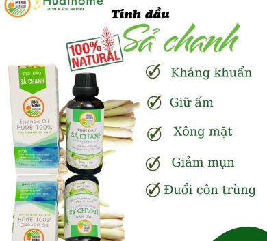 Tinh Dầu Sả Nguyên Chất 10ml/55k; 50ml/150k; 100ml/240k